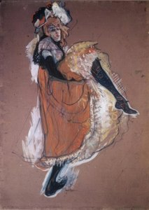 Jane Avril bailando de Henri de Toulouse Lautrec