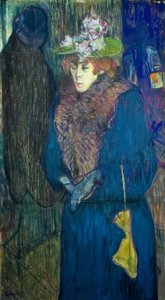 Jane Avril entrando al Moulin-Rouge de Henri de Toulouse Lautrec