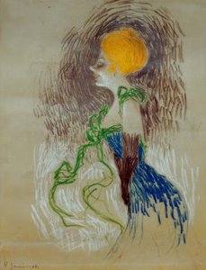 Joven mujer con guantes de Henri de Toulouse Lautrec