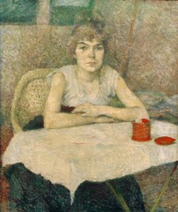 Joven mujer en la mesa, Poudre de riz
