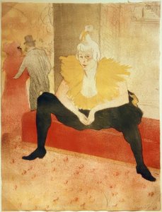 La payasa, sentada de Henri de Toulouse Lautrec