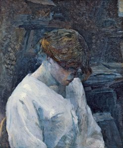 La Rousse con blusa blanca de Henri de Toulouse Lautrec