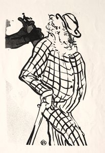Le Café-concert: Cantante Americano, 1893 de Henri de Toulouse Lautrec