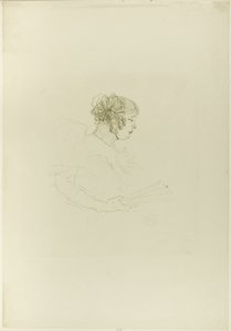 Luce Myrès, de perfil de Henri de Toulouse Lautrec