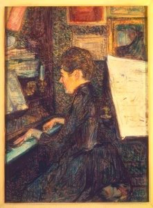 Mademoiselle Marie Dihau al piano de Henri de Toulouse Lautrec
