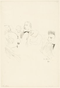 Tarjeta de menú para Adrien Hébrard de Henri de Toulouse Lautrec