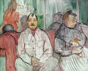 Señor, señora y el perro de Henri de Toulouse Lautrec