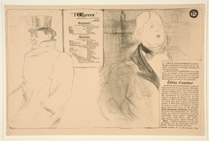 Oscar Wilde y Romain Coolus (Oscar Wilde y Romain Coolus) de Henri de Toulouse Lautrec