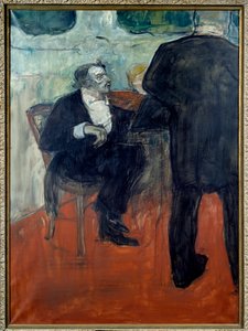 Retrato del violinista Jean Baptiste Charles Dancla (1817-1907). Pintura de Henri de Toulouse Lautrec (1864-1901)