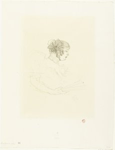 Retrato de la actriz Luce Myrès con abanico
Luce Myrès de perfil de Henri de Toulouse Lautrec