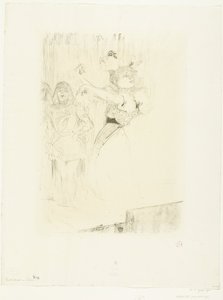 Retrato de la actriz Marcelle Lender mientras baila el bolero en la ópera Chilpéric
Lender dansant le pas de boléro de Henri de Toulouse Lautrec