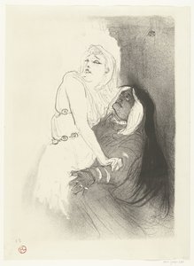 Retrato de la actriz Sarah Bernhardt en la obra Phèdre (Fedra)
A la Renacimiento. Sarah Bernhardt en Phèdre de Henri de Toulouse Lautrec
