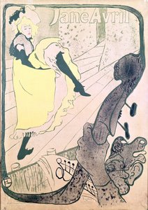 Póster publicitario de Jane Avril (1868-1943) en el Jardin de Paris, 1893 de Henri de Toulouse Lautrec