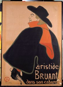 Cartel que representa a Aristide Bruant en su cabaret de Henri de Toulouse Lautrec