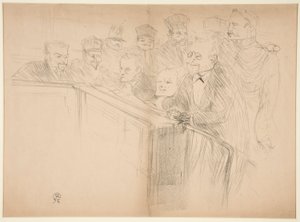 Proc?s Arton, premi?re planche (El juicio de Arton, primer plato) de Henri de Toulouse Lautrec