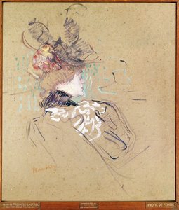 Perfil de una mujer, 1896 de Henri de Toulouse Lautrec