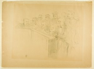 El juicio de Arton (primera placa) de Henri de Toulouse Lautrec