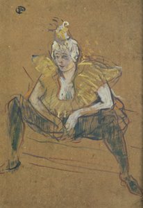 La payasa Cha-U-Kao sentada, 1895 de Henri de Toulouse Lautrec