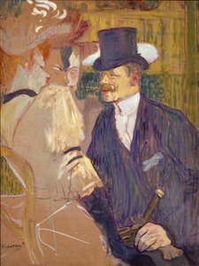El Inglés en el Moulin Rouge, 1892 de Henri de Toulouse Lautrec