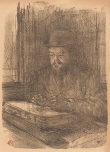 El buen grabador - Adolphe Albert de Henri de Toulouse Lautrec