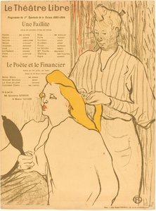 El peluquero - Programa para el Théâtre-Libre de Henri de Toulouse Lautrec