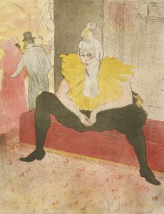 La payasa sentada de Henri de Toulouse Lautrec