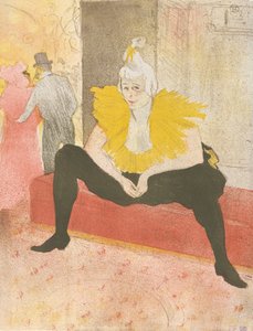 La payasa sentada Mademoiselle Cha-u-ka-o de la serie Elles, 1896 de Henri de Toulouse Lautrec