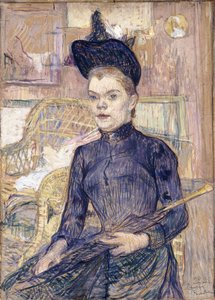 La Mujer con el Sombrero Negro, Berthe Sorda, 1890 de Henri de Toulouse Lautrec