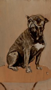 Touc, sentado en una mesa de Henri de Toulouse Lautrec