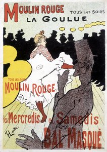 Cartel de Toulouse Lautrec para Moulin Rouge y La Goulue de Henri de Toulouse Lautrec