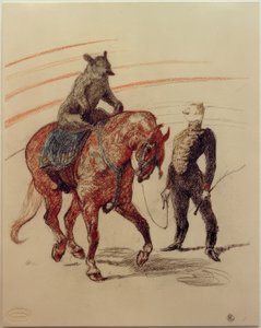 Trabajo del oso en el panel de Henri de Toulouse Lautrec