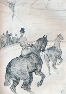 Jinete de trucos conduciendo en tándem de Henri de Toulouse Lautrec