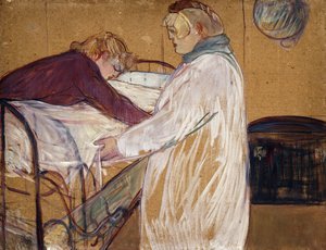 Dos mujeres haciendo su cama; Deux Femmes Faisant leur Lit, 1891 de Henri de Toulouse Lautrec