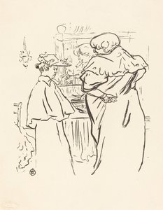 Dos mujeres ante un espejo de Henri de Toulouse Lautrec