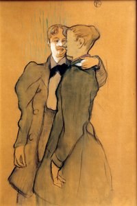 Dos mujeres bailando un vals de Henri de Toulouse Lautrec