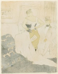 Mujer ajustando su corsé de Henri de Toulouse Lautrec
