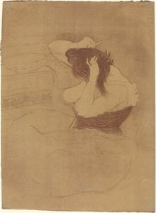 Mujer peinándose Femme qui se peigne, 1896 de Henri de Toulouse Lautrec