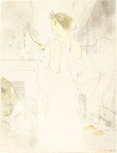 Mujer en el Espejo, 1896 de Henri de Toulouse Lautrec