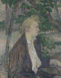 Mujer sentada en un jardín, 1891 de Henri de Toulouse Lautrec