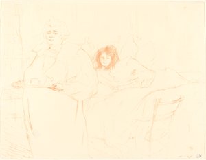 Mujer con una bandeja de Henri de Toulouse Lautrec
