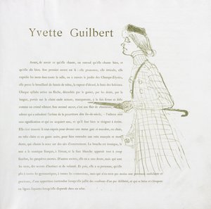 Yvette Guilbert - Serie francesa: No. 1 de Henri de Toulouse Lautrec
