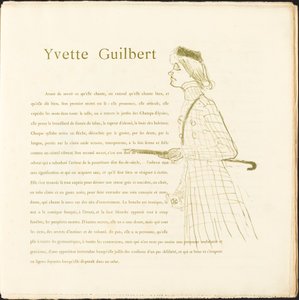 Yvette Guilbert de Henri de Toulouse Lautrec