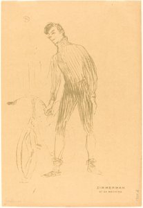 Zimmerman y su máquina, 1895 de Henri de Toulouse Lautrec