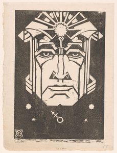 Marte (título original del objeto)
Planetenmaskers (título original de la serie en el objeto) de Henri van der Stok (signed by artist)