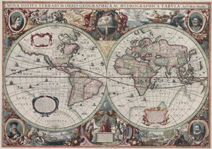 Mapa geográfico e hidrográfico de todo el mundo de Henricus Hondius II