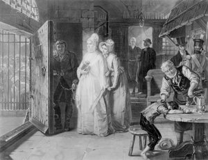 La Sra. Fry visitando la prisión de Newgate, 1893