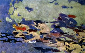 Sábado de brujas, c.1900 (grabado) de Henriette Goldenberg