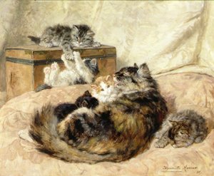 cuidado de la madre de Henriëtte Ronner Knip