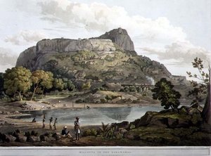 Riacotta en el Baramahal, lámina XII, grabado por Daniel Havell (1785-1826) 1809 de Henry (after) Salt