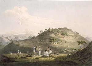 La ciudad de Dixan en Abisinia, grabado por Daniel Havell 1809 de Henry (after) Salt